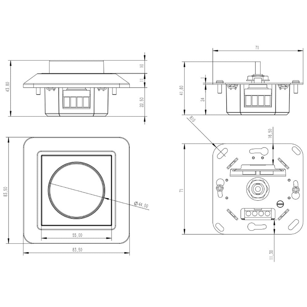 Deko-Light Dimmer Phasenabschnitt 10-350W  Weiß
