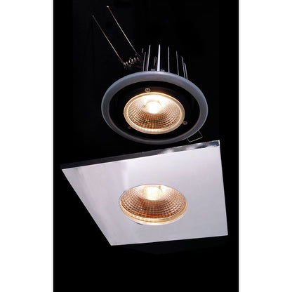 Deko-Light Abdeckung Chrom eckig für COB 68 IP65 + Mizar II  Silber Chrom