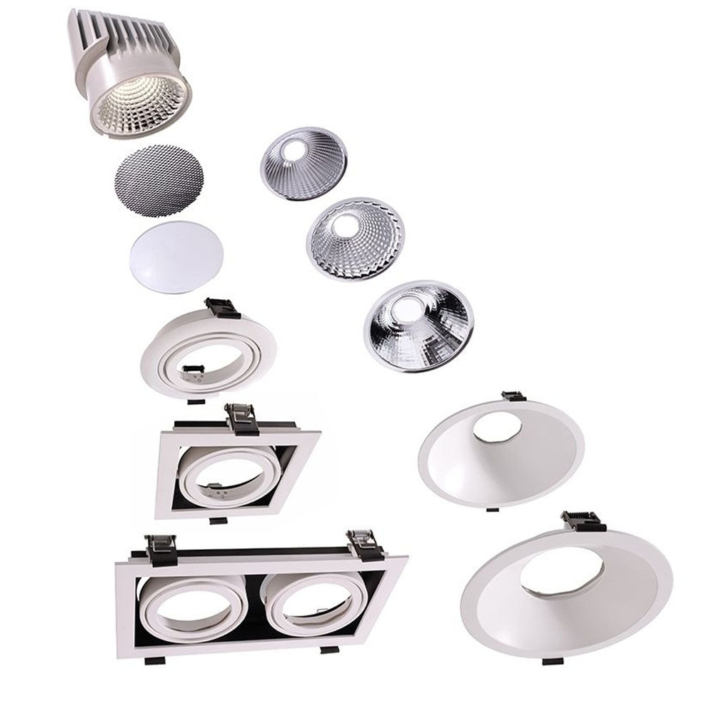 Deko-Light 60° Reflektor für Modular Sytem COB  Silber Chrom