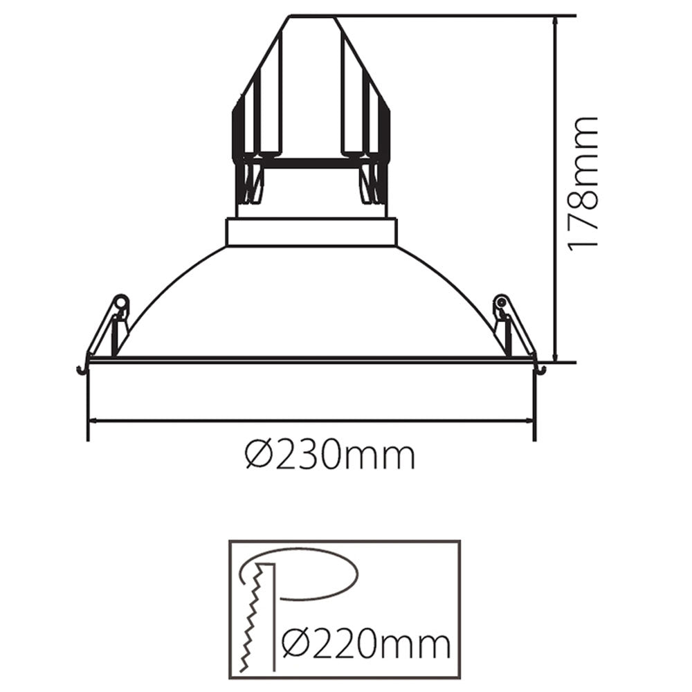 Deko-Light 230 mm Einbauring für Modular Sytem COB  Weiß mattiert