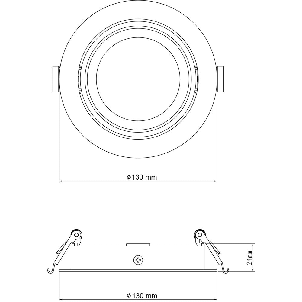 Deko-Light Einbauring schwenkbar für Modular Sytem COB  Weiß mattiert