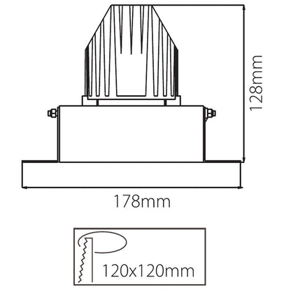 Deko-Light Kardaneinsatz ohne Rahmen für Modular Sytem COB  Weiß mattiert