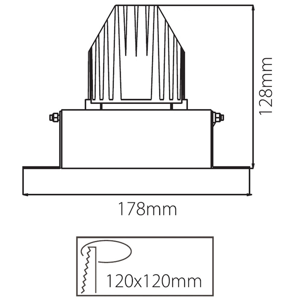 Deko-Light Kardaneinsatz ohne Rahmen für Modular Sytem COB  Schwarz mattiert