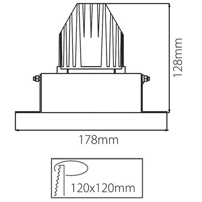 Deko-Light Kardaneinsatz ohne Rahmen für Modular Sytem COB  Schwarz mattiert