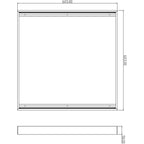 Deko-Light Aufsetzrahmen 60x60 L: 603mm B: 603mm H: 50mm