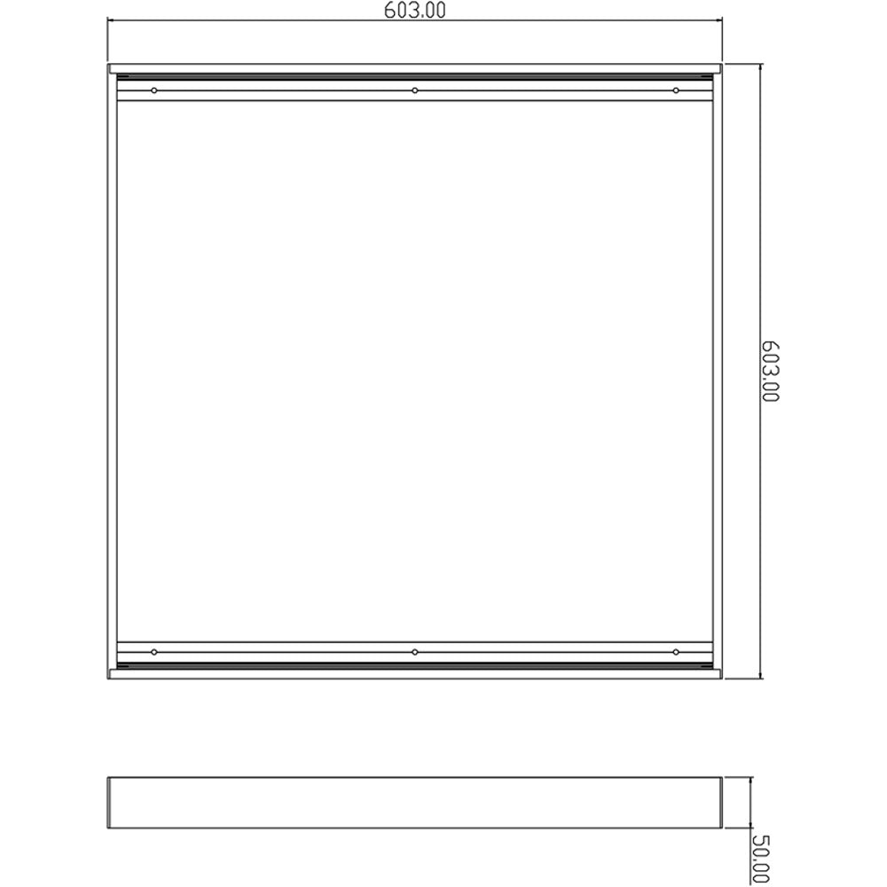 Deko-Light Aufsetzrahmen 60x60 L: 603mm B: 603mm H: 50mm