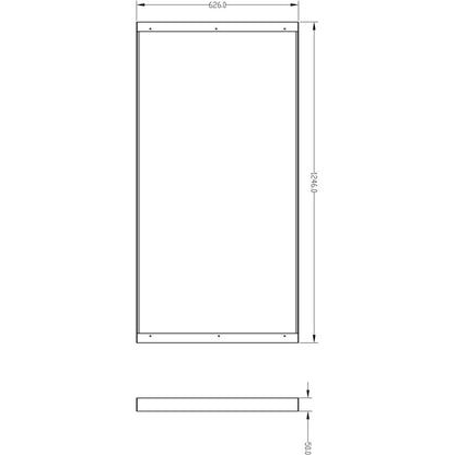 Deko-Light Aufsetzrahmen 124x62 L: 1246mm B: 626mm H: 50mm