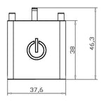 Deko-Light LED-Dimmer, Lichtsteuerung Touch Mia schwarz L: 38,00mm B: 37,60mm