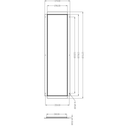 Deko-Light Einbaurahmen f. Gips 120x30 L: 1270mm B: 370mm H: 15m