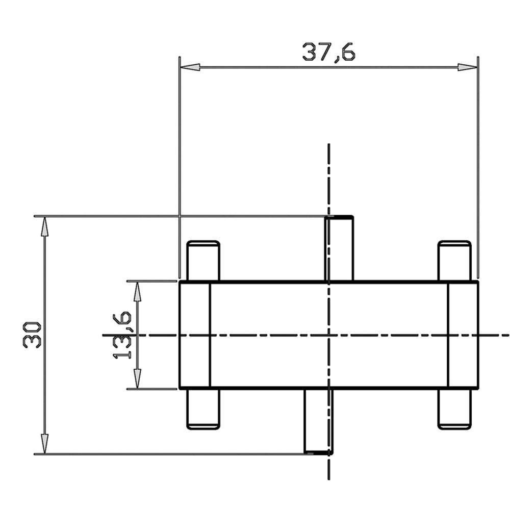 Deko-Light Verbinder Mia gerade weiss L: 13,60mm