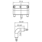 Deko-Light Winkelverbinder Mia vertikal, weiß  Weiß