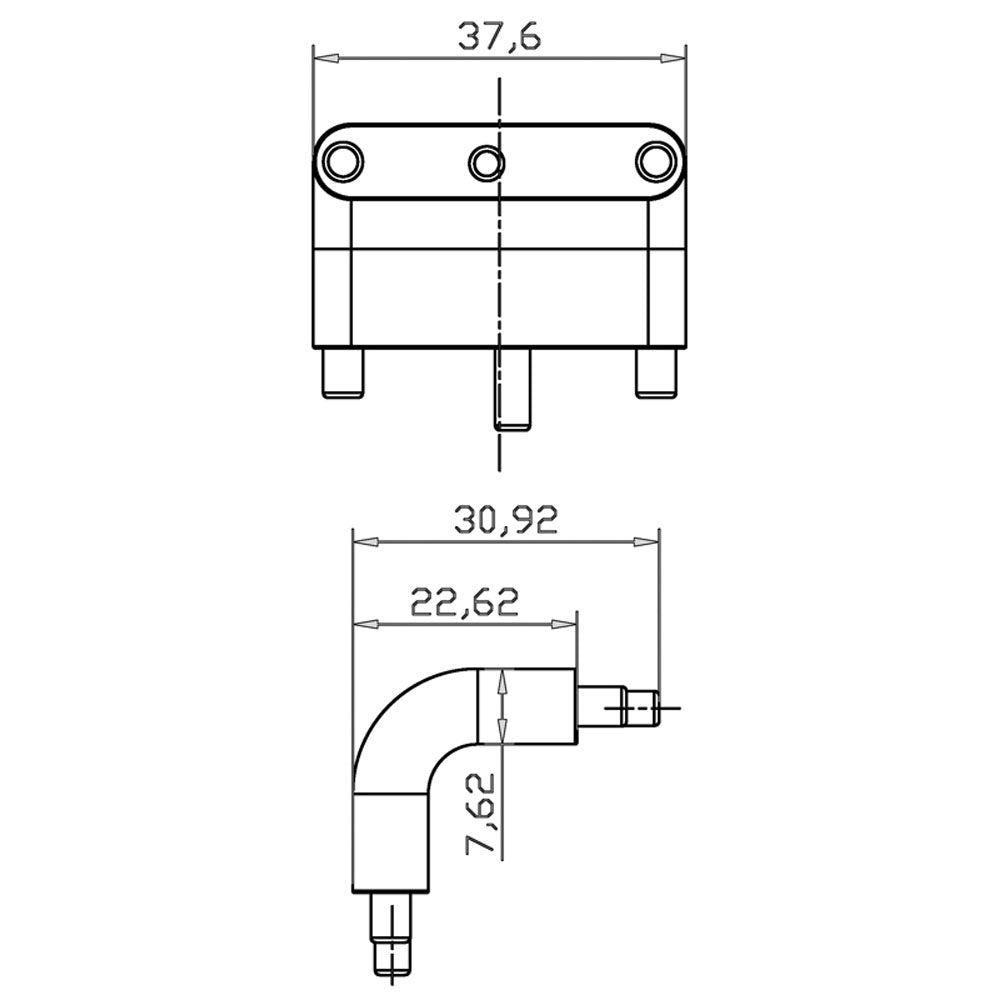 Deko-Light Winkelverbinder Mia vertikal, weiß  Weiß