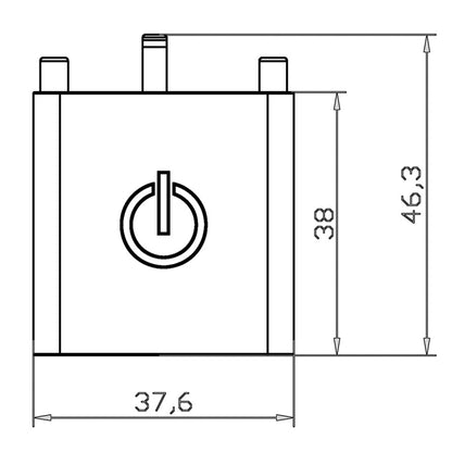 Deko-Light LED-Dimmer, Lichtsteuerung Touch Mia weiss L: 38,00mm B: 37,60mm