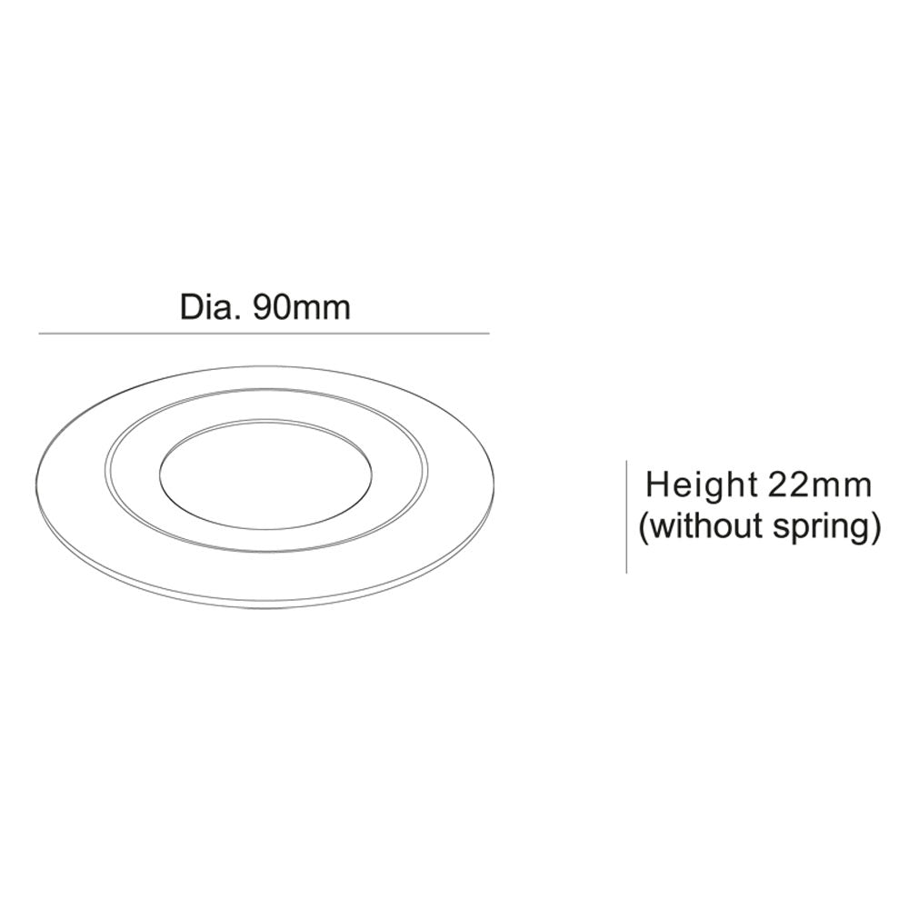 Deko-Light Rahmen für Lesath rund,chrom  Silber Chrom