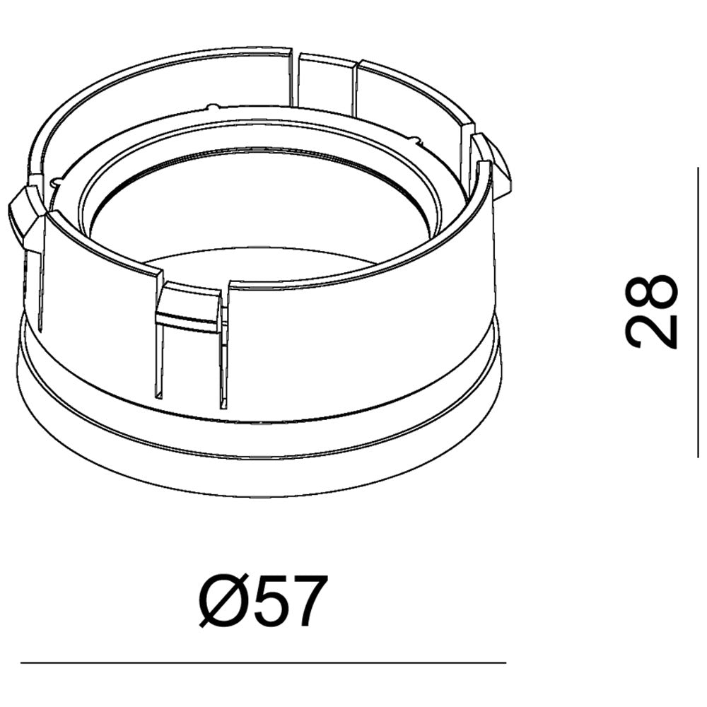Deko-Light Reflektor Ring Schwarz für Serie Klara / Nihal Mini / Rigel Mini  Schwarz