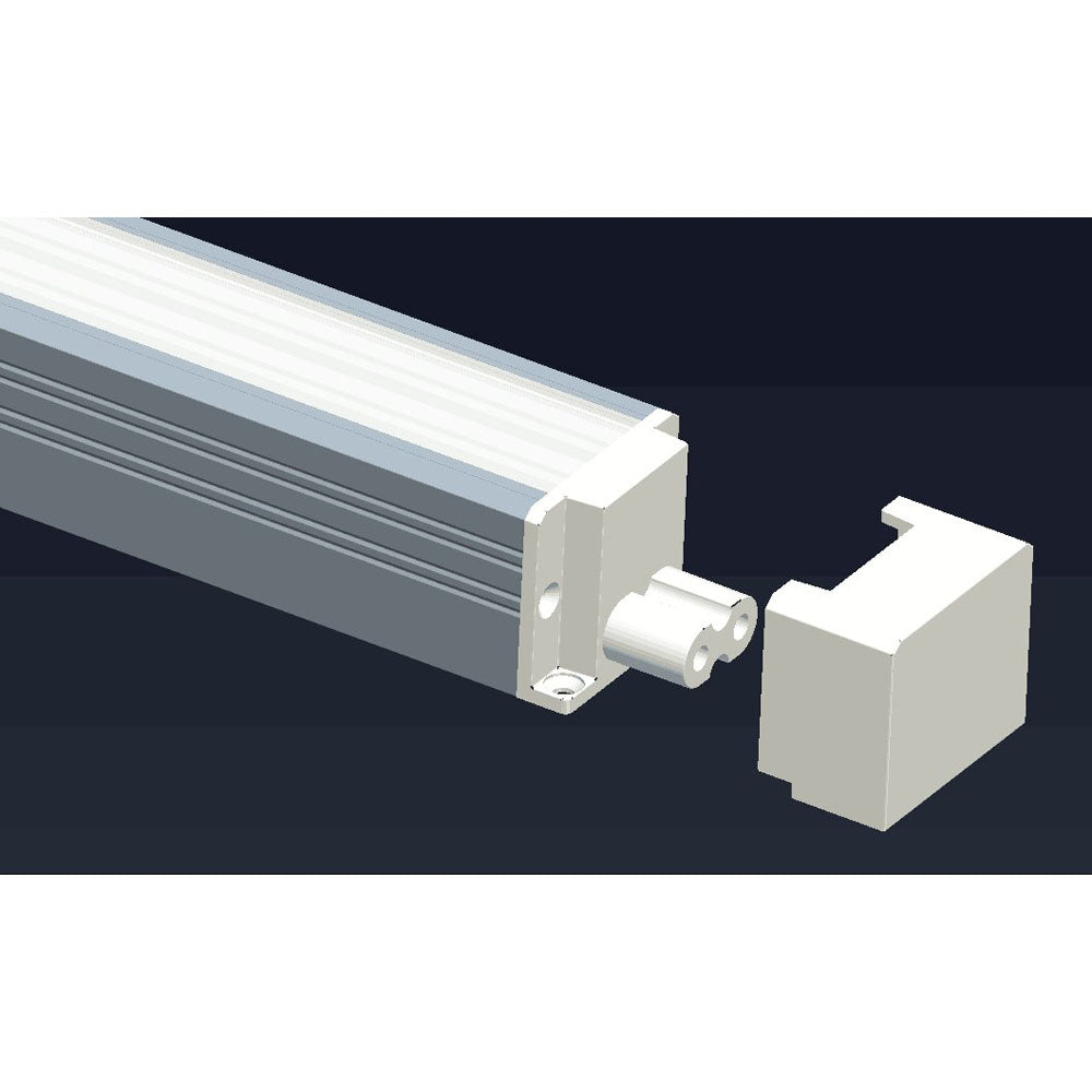 Deko-Light Endkappe für Unterbauleuchte Viereck Form  Weiß