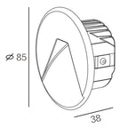 DEKOLIGHT Deko-Light, Abdeckung silber grau rund f 930358