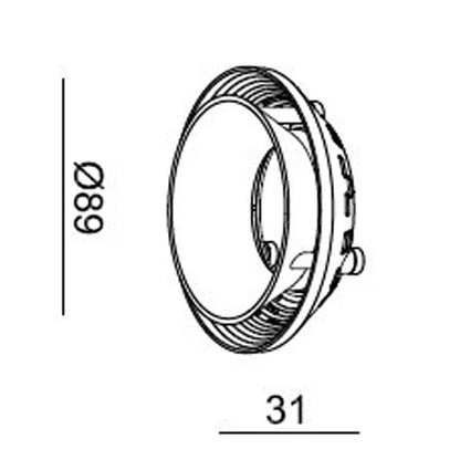 Deko-Light Reflektor Ring II Schwarz für Serie Uni  Schwarz