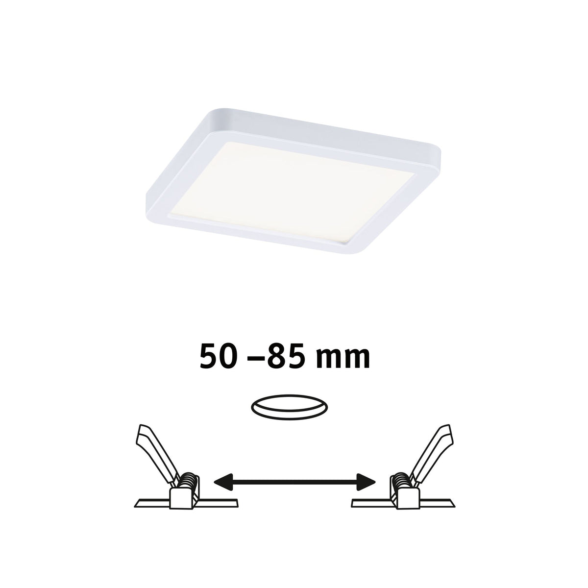 Paulmann EB Panel AREO VariFit IP44 6,5W 4000K 118x118mm Weiß Kst