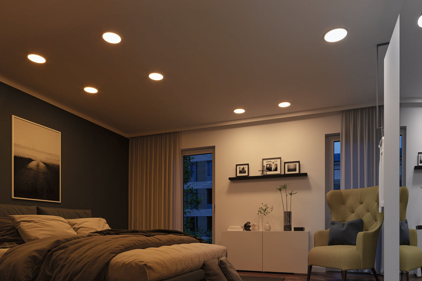 Paulmann EB Panel AREO VariFit IP44 18W TuneW Zigbee 230mm Chrom matt Kst
