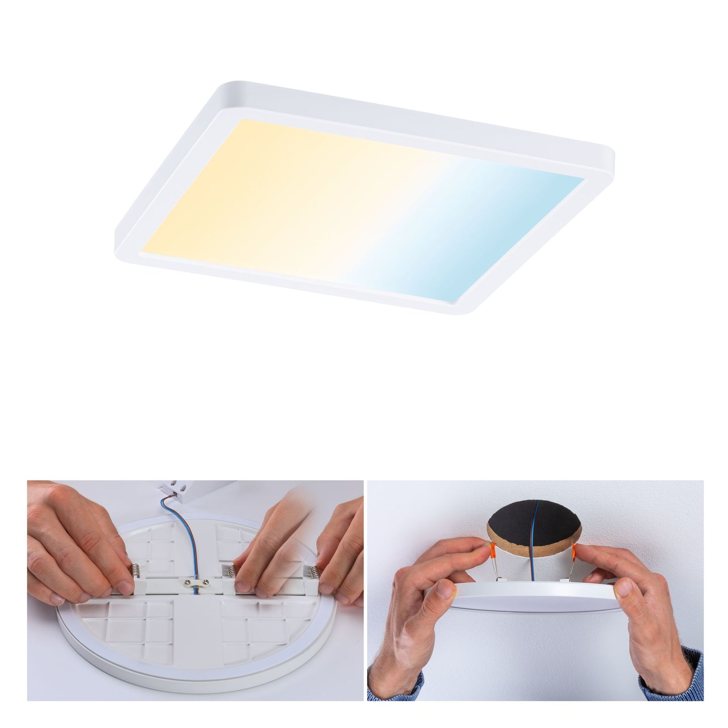 Paulmann EB Panel AREO VariFit IP44 15W TuneW Zigbee 175x175mm Weiß Kst