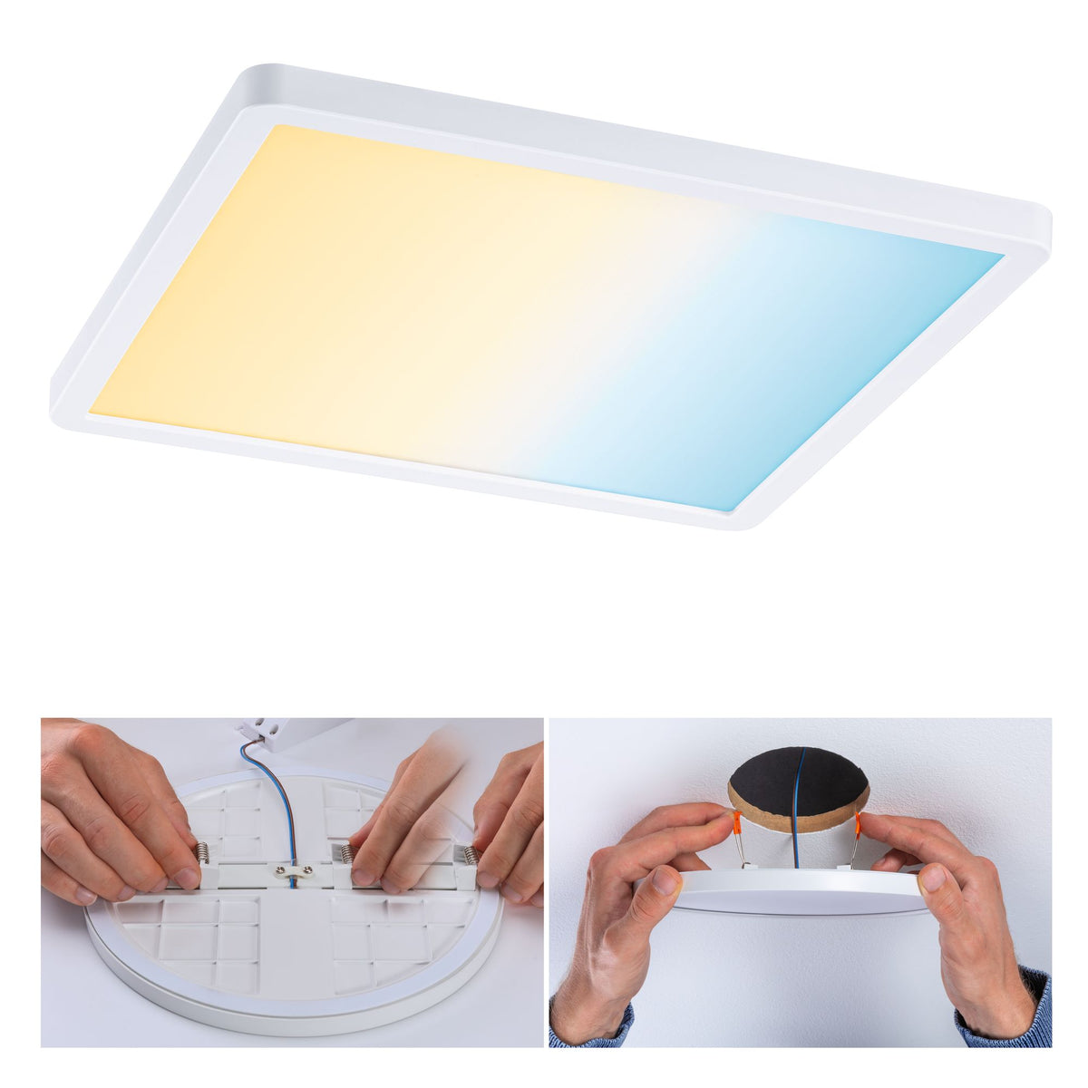 Paulmann EB Panel AREO VariFit IP44 18W TuneW Zigbee 230x230mm Weiß Kst