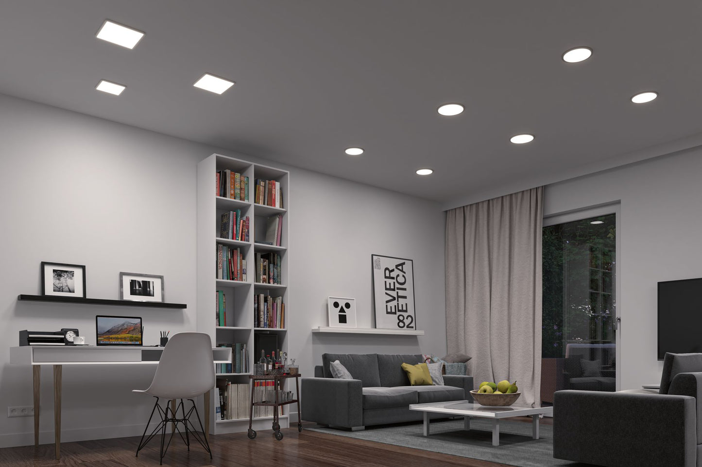 Paulmann EB Panel AREO VariFit IP44 18W TuneW Zigbee 230x230mm Weiß Kst
