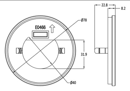 Deko-Light Glas-Abdeckung milchig rund schwarz für Alwaid