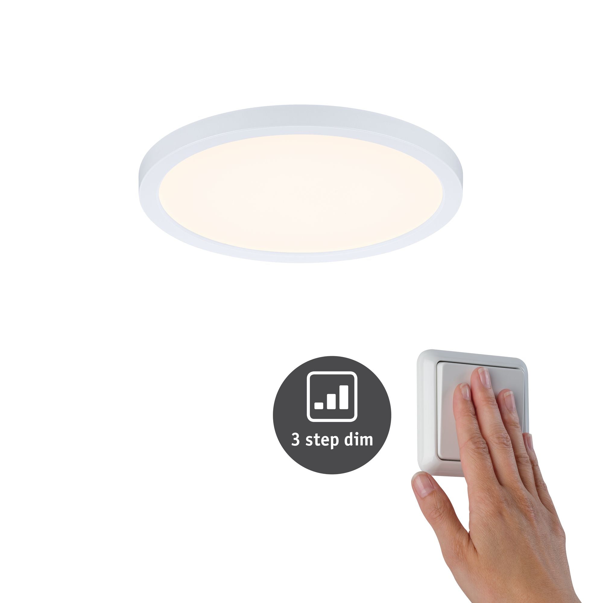 Paulmann EB Panel AREO VariFit IP44 13W 3000K 3Step dim 175mm Weiß Kst