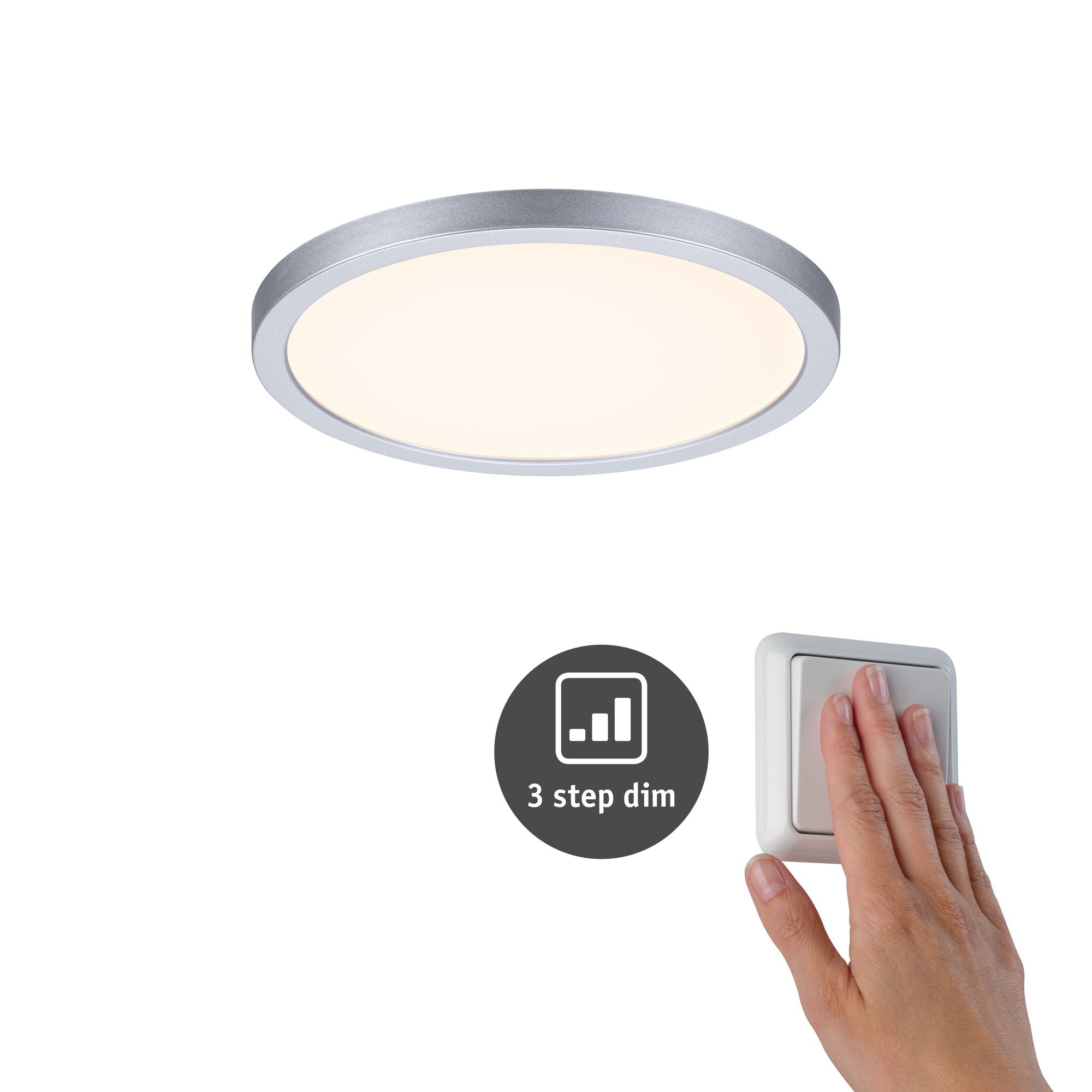 Paulmann EB Panel AREO VariFit IP44 13W 3000K 3Step dim 175mm Chrom matt Kst