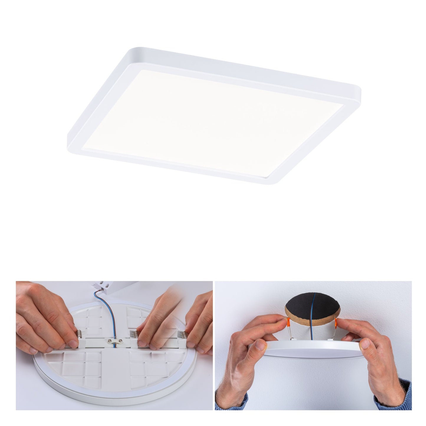 Paulmann EB Panel AREO VariFit IP44 13W 4000K 3Step dim 175x175mm Weiß Kst