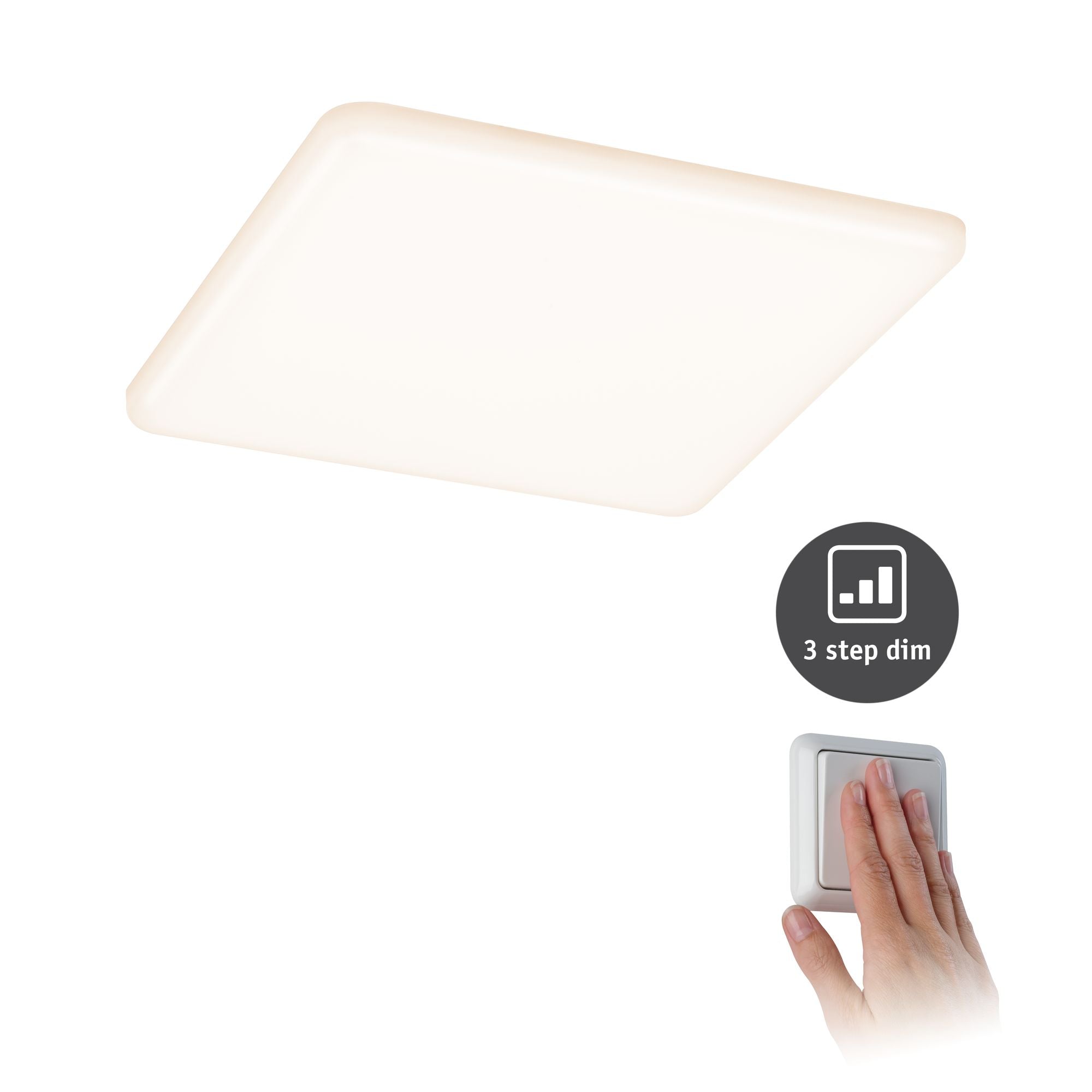 Paulmann EB Panel Veluna VariFit IP44 17W 3000K 3 Step dim 185x185mm Kst
