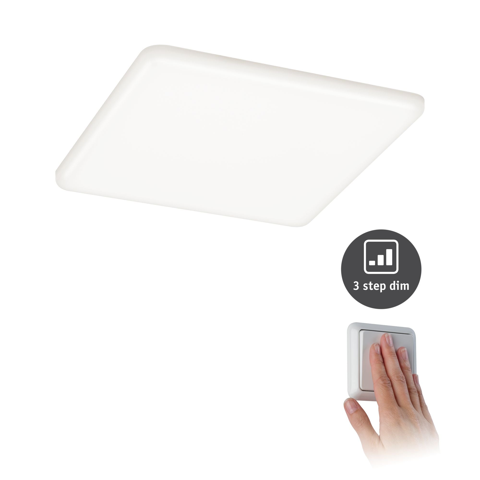 Paulmann EB Panel Veluna VariFit IP44 17,5W 4000K 3 Step dim 185x185mm Kst