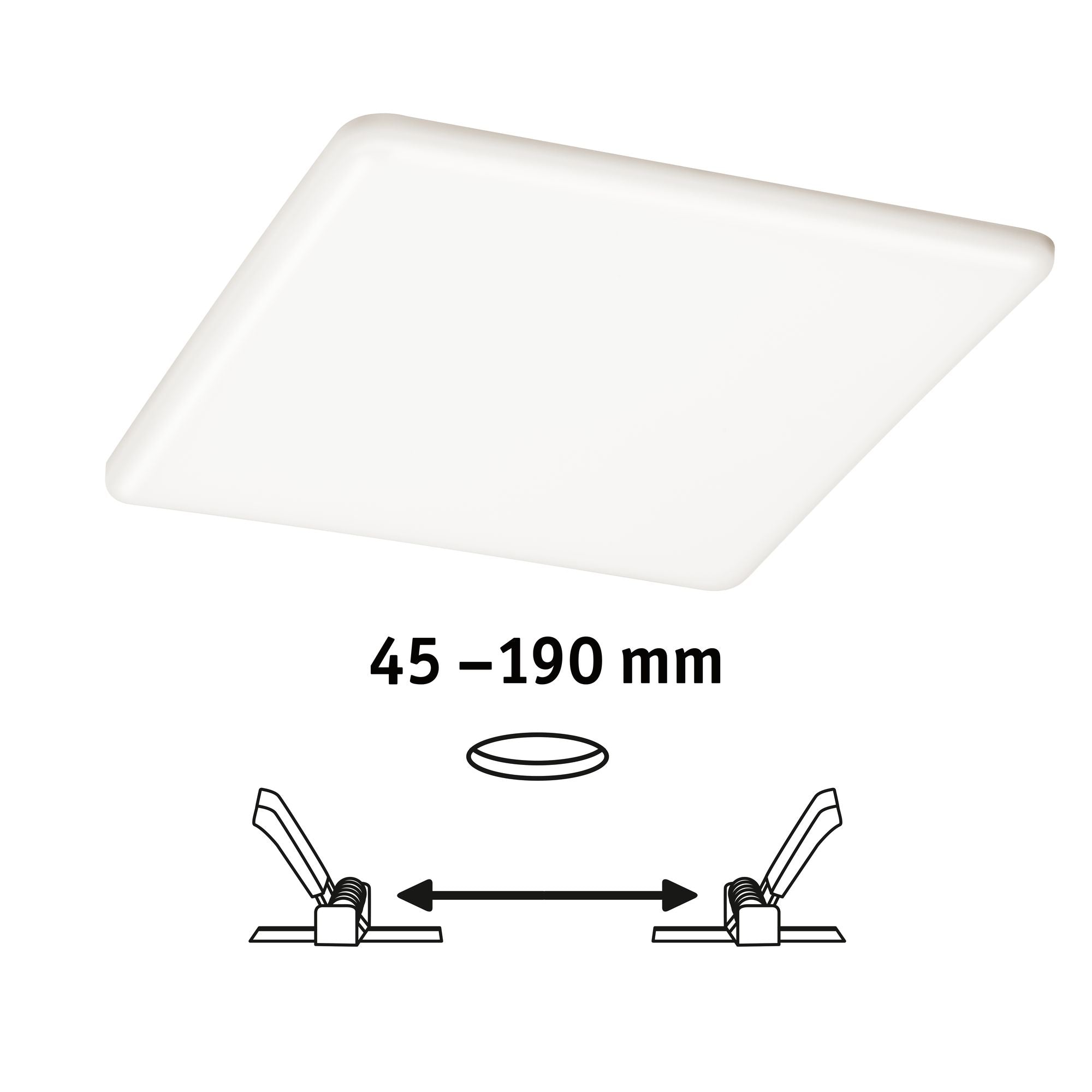Paulmann EB Panel Veluna VariFit IP44 22W 4000K 3 Step dim 215x215mm Kst