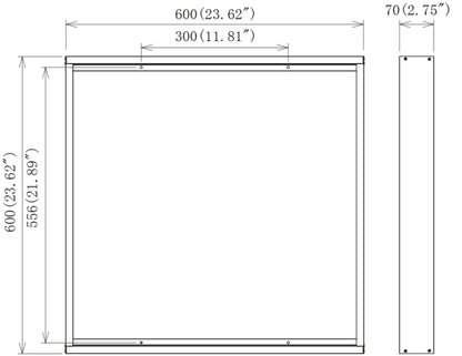 Deko-Light Aufbaurahmen 600x600 für Basic, Standard, Pro Panels