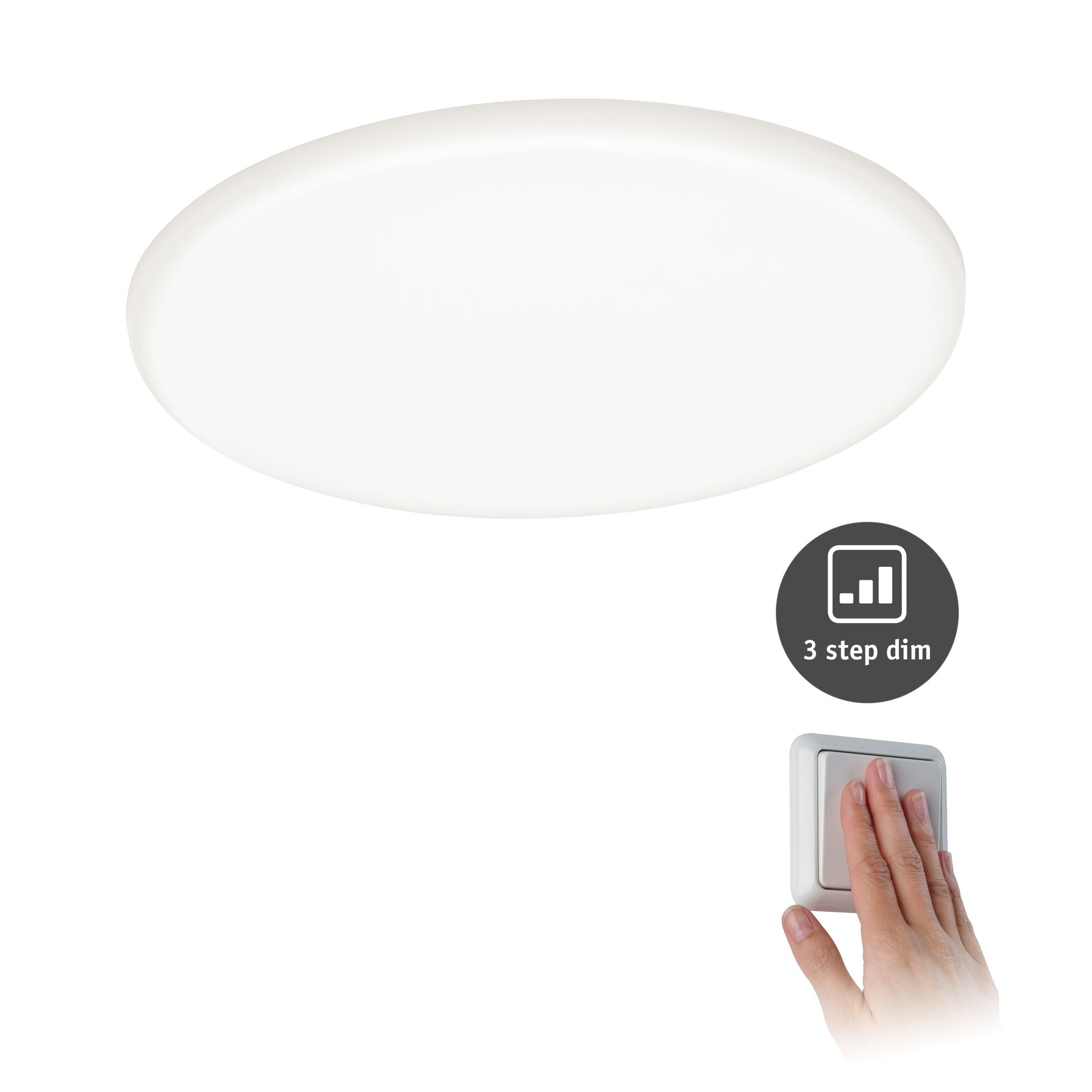 Paulmann EB Panel Veluna VariFit IP44 17,5W 4000K 3 Step dim 185mm Kst