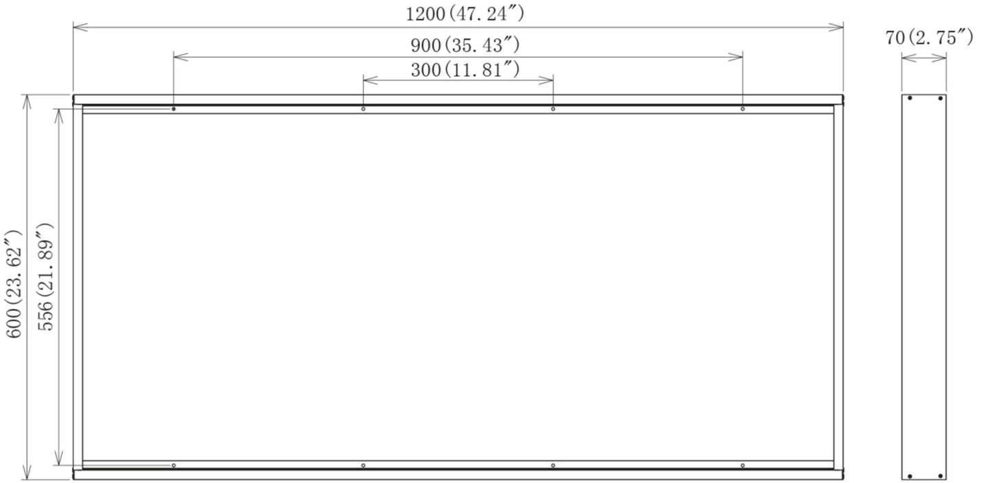 Deko-Light Aufbaurahmen 600x1200 für Basic, Standard, Pro Panels