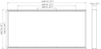 Deko-Light Aufbaurahmen 600x1200 für Basic, Standard, Pro Panels