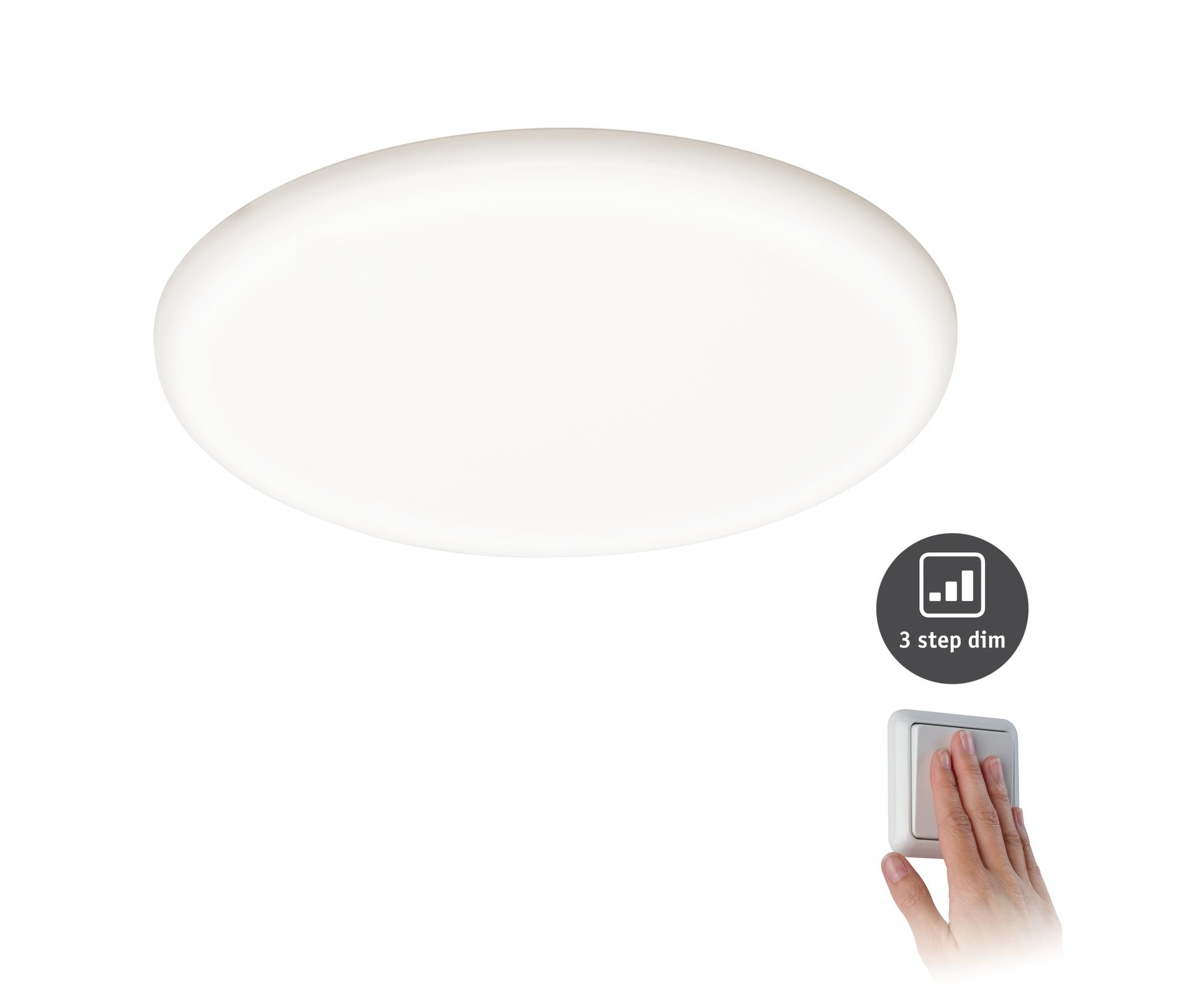 Paulmann EB Panel Veluna VariFit IP44 22W 4000K 3 Step dim 215mm Kst