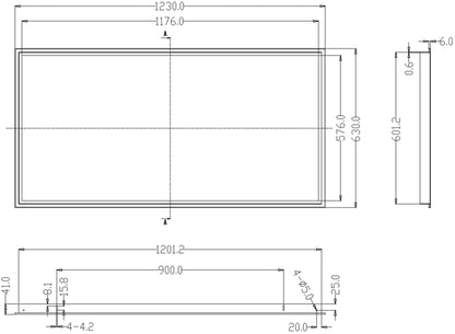 Deko-Light Einbaurahmen  600x1200 für Standard Panels