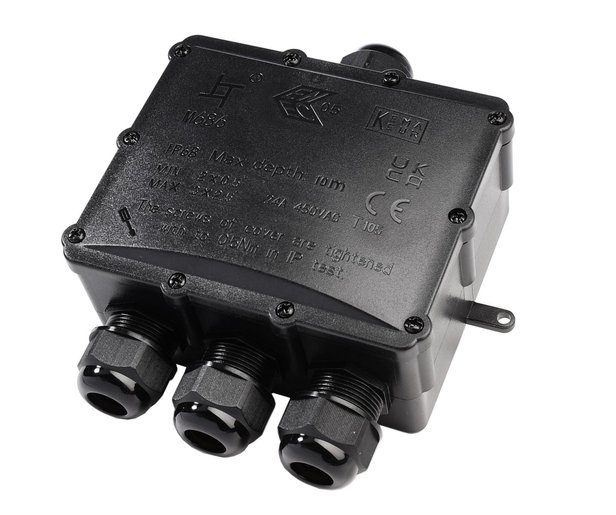 Deko-Light Outdoor Multi-Y 4-fach-Verteiler für 2-4 Kabel 4-14 mm, 0.5-4 mm²