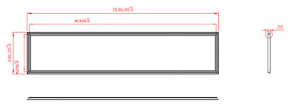 Deko-Light Einbaurahmen 300x1500 für Standard Panels