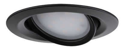 Paulmann LED Einbauleuchte Nova Plus Basisset schwenkbar Coin  rund 84mm 50° Coin 3x6W 3x470lm 230V dimmbar 2700K Schwarz matt