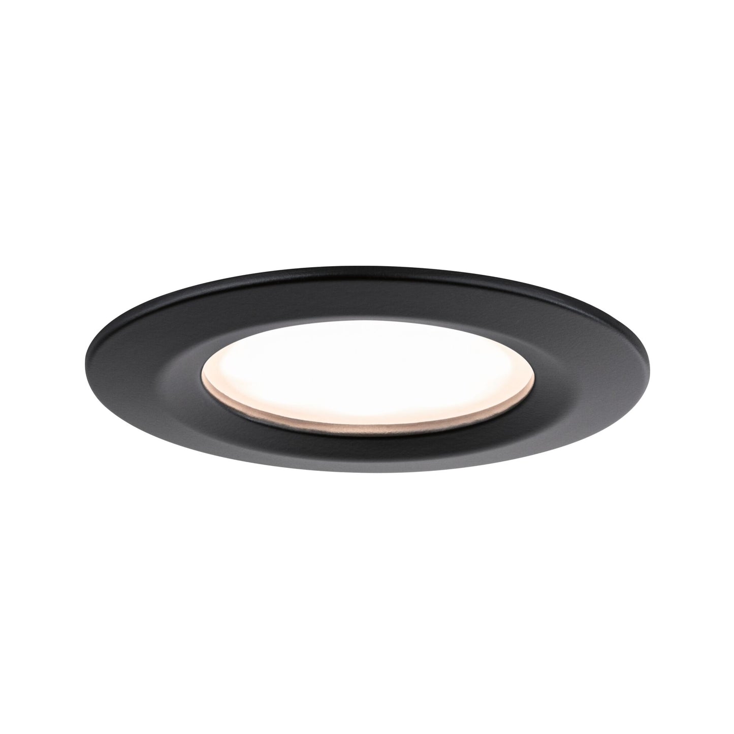 Paulmann LED Einbauleuchte Nova Plus Basisset starr Coin IP44 rund 78mm  Coin 3x6W 3x470lm 230V dimmbar 2700K Schwarz matt