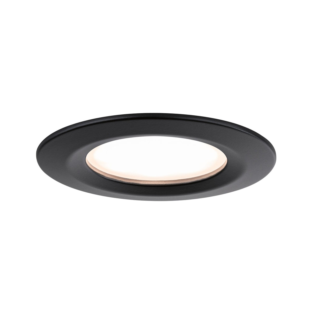 Paulmann LED Einbauleuchte Nova Plus Basisset starr Coin IP44 rund 78mm  Coin 3x6W 3x470lm 230V dimmbar 2700K Schwarz matt