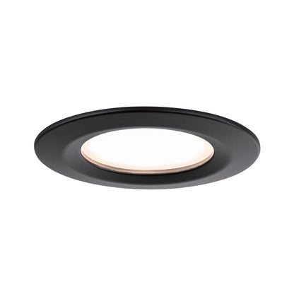 Paulmann LED Einbauleuchte Nova Plus Basisset starr Coin IP44 rund 78mm  Coin 3x6W 3x470lm 230V dimmbar 2700K Schwarz matt