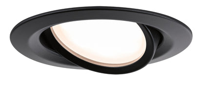 Paulmann LED Einbauleuchte Nova Plus Basisset schwenkbar Coin IP65 rund 93mm 30° Coin 3x6W 3x470lm 230V dimmbar 2700K Schwarz matt
