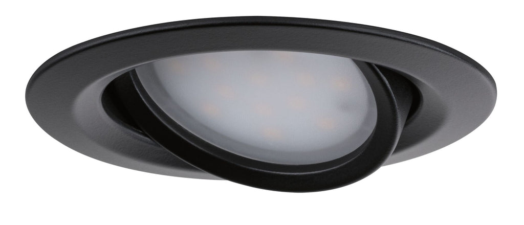 Paulmann LED Einbauleuchte Nova Plus Basisset schwenkbar Coin IP65 rund 93mm 30° Coin 3x6W 3x470lm 230V dimmbar 2700K Schwarz matt