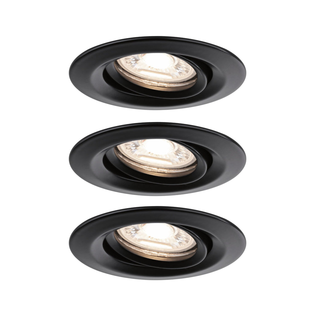 Paulmann LED Einbauleuchte Nova mini schwenkbar 3x4W 2.700K Schwarz matt 230V