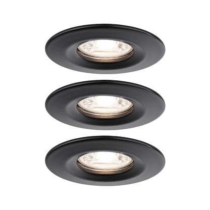 Paulmann LED Einbauleuchte Nova mini starr 3x4W 2.700K Schwarz matt 230V